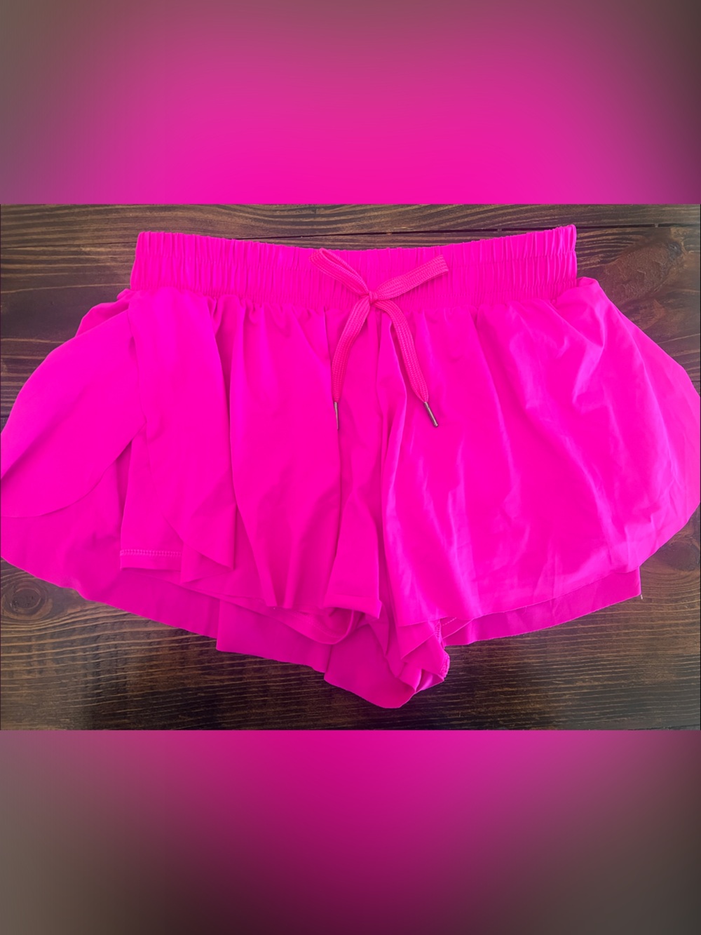 GB girls Hot Pink Athletic Ruffle Shorts